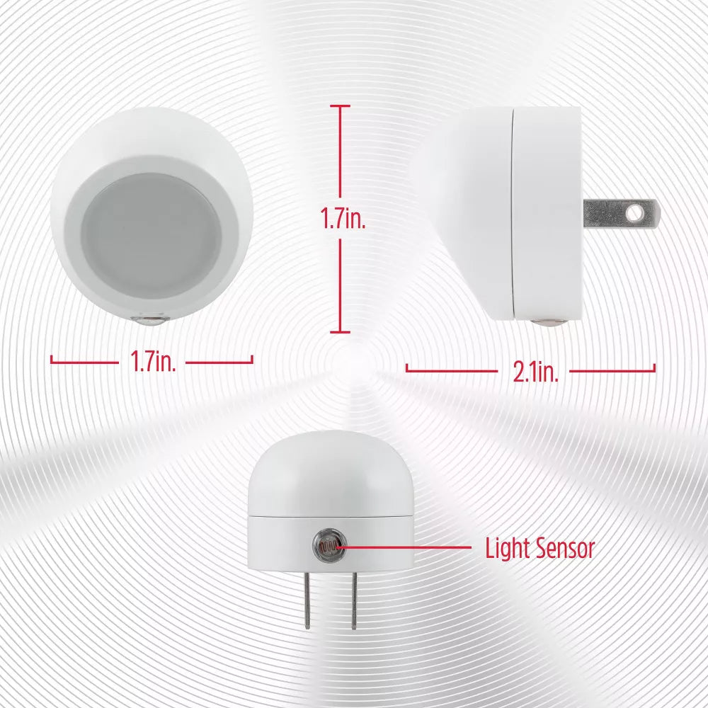 360° Rotatable Plug-in LED Sensor Night Light 2 Pack view 3